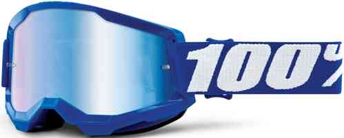 100% Strata II Extra Gafas de Motocross Blanco Azul un tamaño