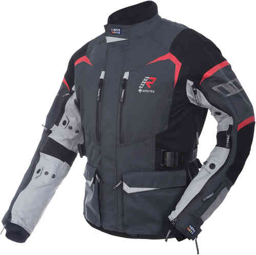 Rukka Rimo-R Chaqueta textil de motocicleta Negro Gris Blanco Rojo 56