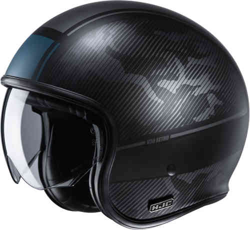 HJC V30 Alpi Casco Jet Negro Azul S