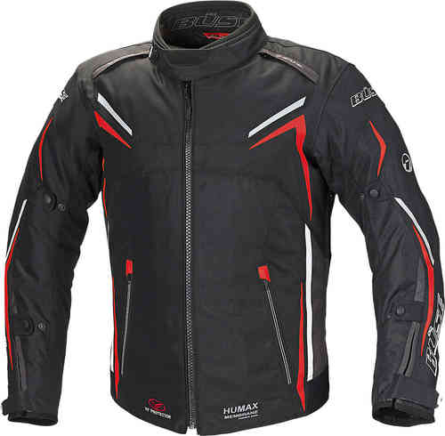 Büse Mugello Chaqueta textil de motocicleta Negro Rojo S