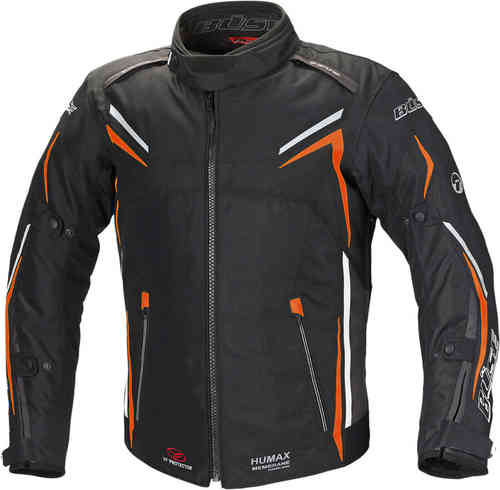 Büse Mugello Chaqueta textil de motocicleta Negro Naranja 2XL
