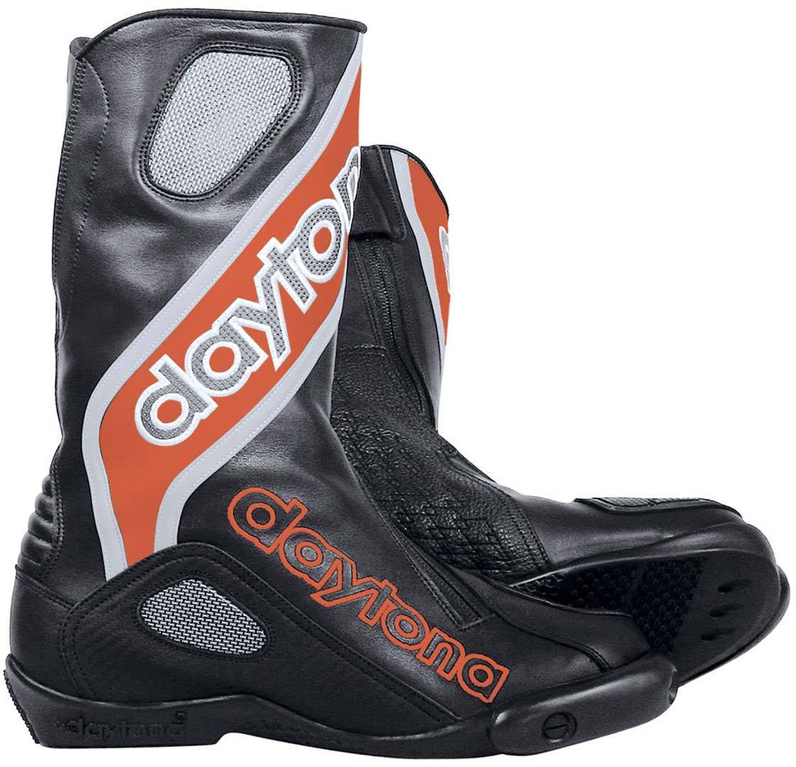 Daytona Evo-Sports GTX Gore-Tex Bottes de moto imperméables Noir Rouge 38