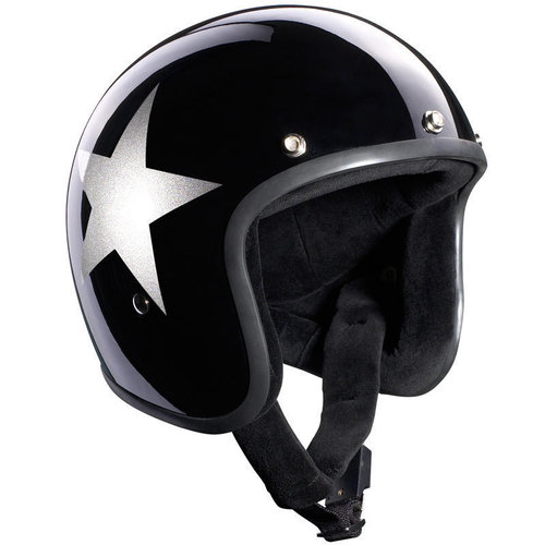 Bandit Jet Star Helmet Helm Zwart Zilver Xs bandit kopen in de aanbieding