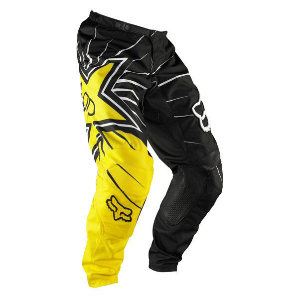 FOX 180 Rockstar Calças de motocross preto/amarelo