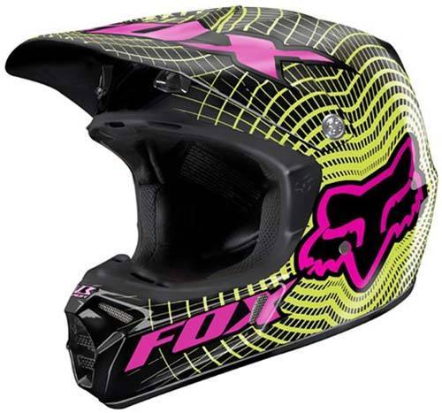 FOX V3 Vortex Motocross Helm Schwarz/Grün