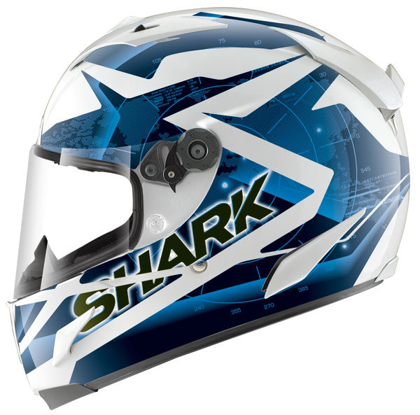 Shark Race-R Pro Kundo Helm wit/blauw 2012, wit-blauw, afmeting XS