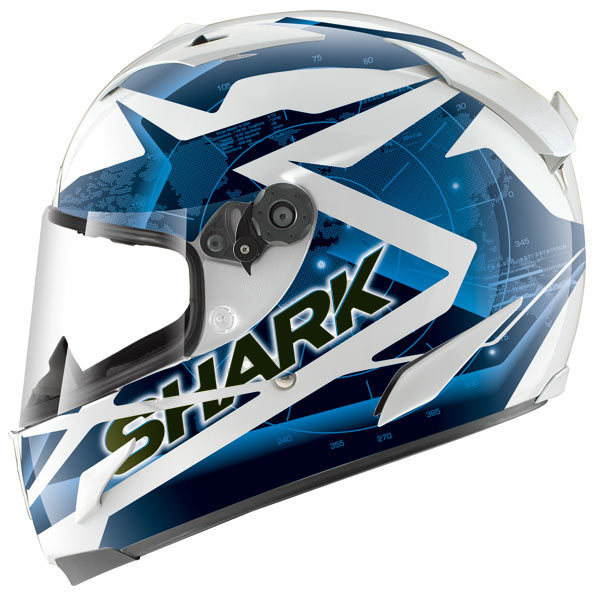 Shark Race-R Pro Kundo Casco blanco y azul 2012