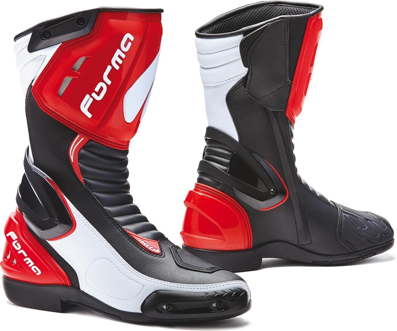 Forma Freccia Motorcycle Boots, black-white-red, Size 38, black-white-red, Size 38