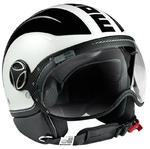 MOMO Avio White Quarz Glossy Black Logo Black