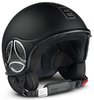 MOMO Minimomo Black Matt/Silver Jet Helmet