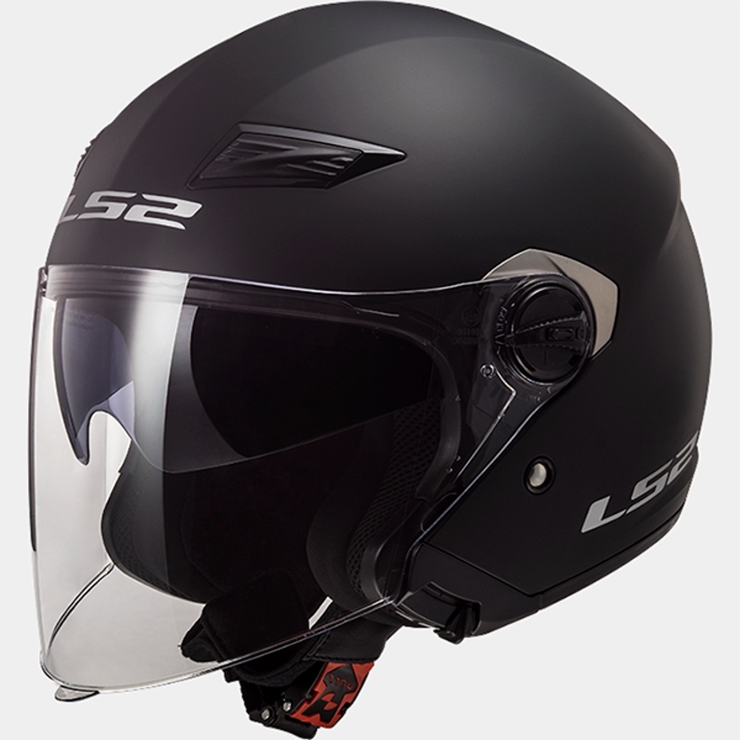 LS2 OF569 Track Jet Helmet, black, Size M, black, Size M