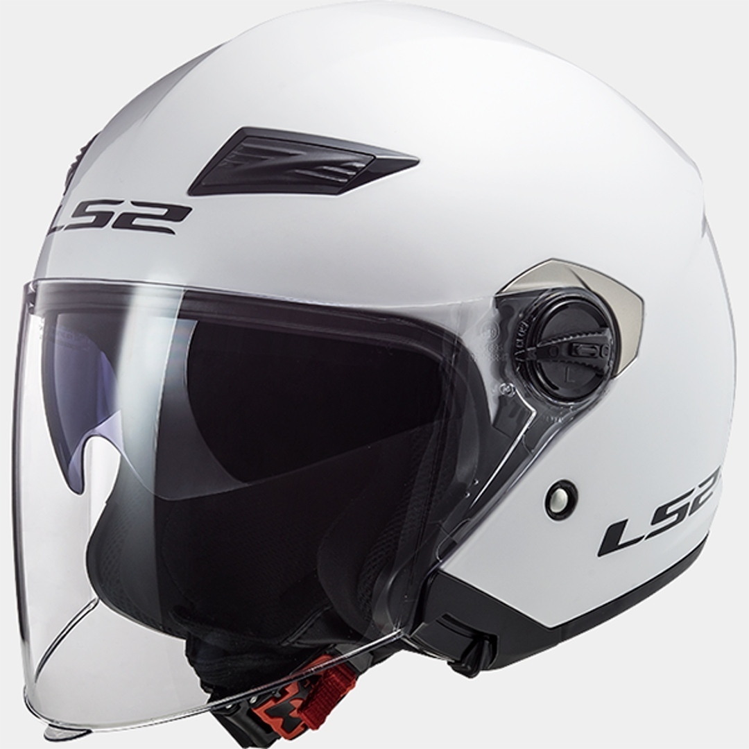 LS2 OF569 Track Jet Helm, wit, afmeting XS