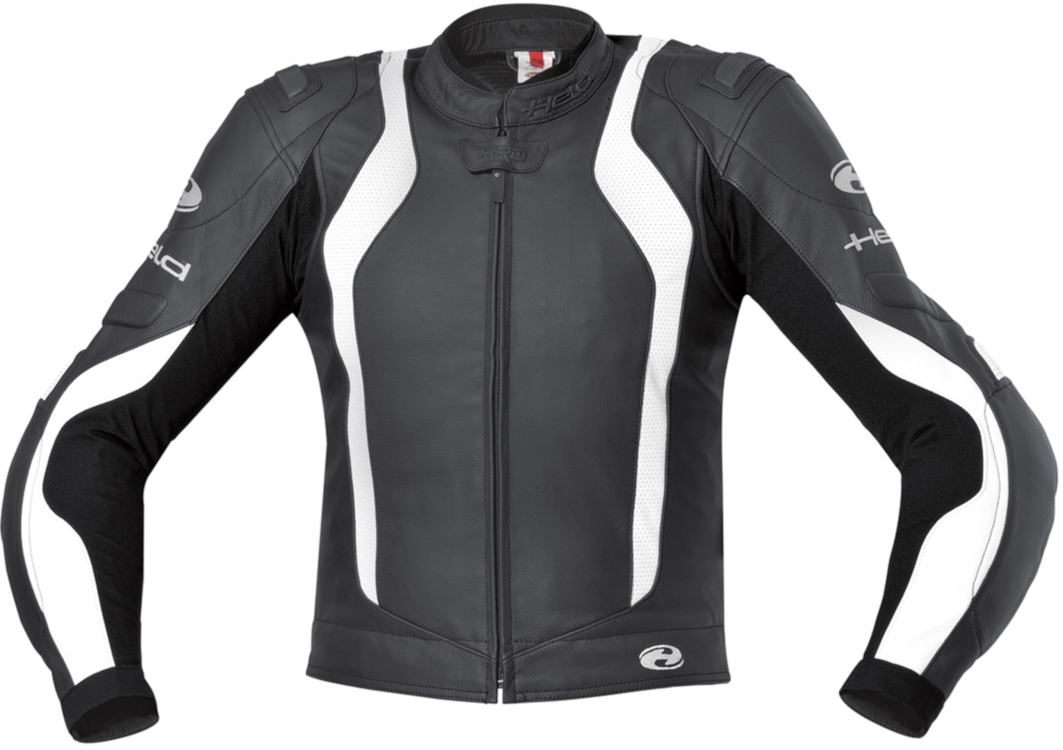 Held Street 2 Ladies Motorcycle Leather Jacket, black-white, Size S for Women, black-white, Size S for Women