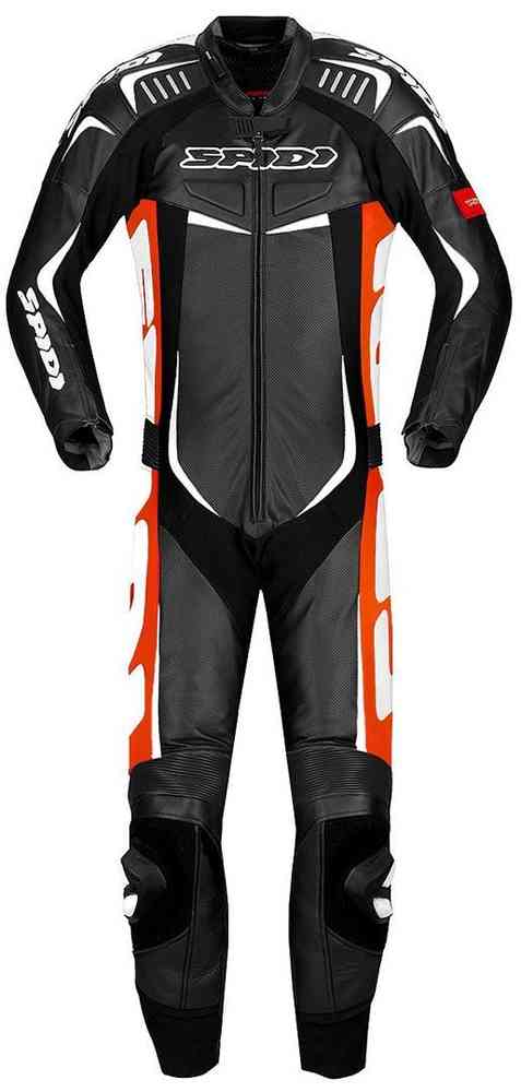 Spidi Track Wind Pro Traje de cuero de motocicleta de una sola pieza