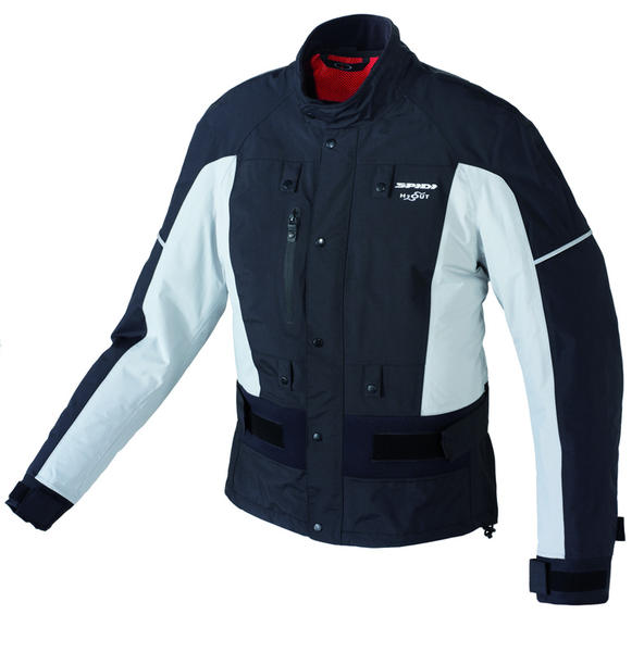 Spidi Rain Chest Evo Rain Jacket, black-white, Size S, black-white, Size S