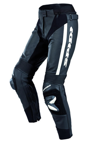 Spidi RR Pro Ladies Motorcycle Leather Pants, black-white, Size 48 for Women, black-white, Size 48 for Women