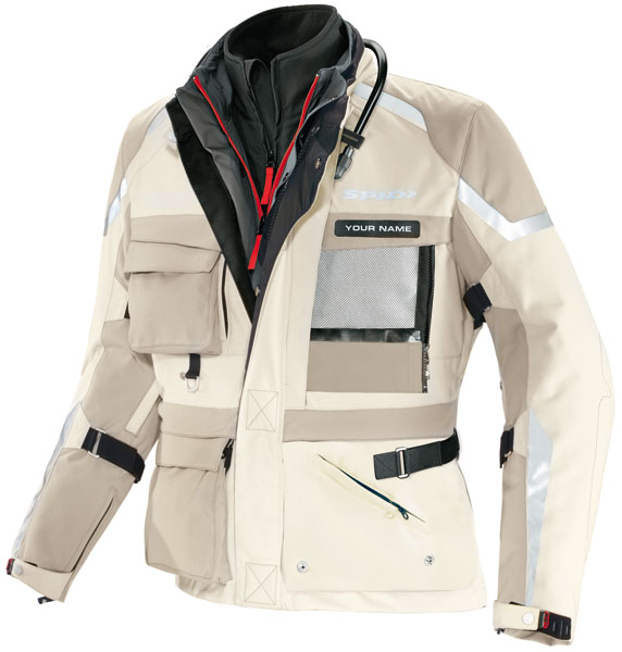 Spidi Ergo 365 Pro Motorcycle Textile Jacket, white-beige, Size M, white-beige, Size M