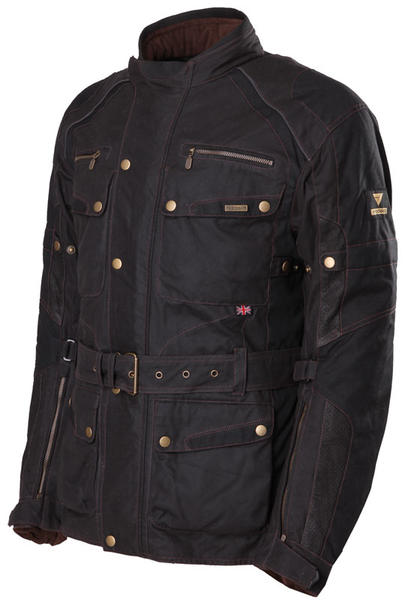 Modeka Glasgow Wax Jacket, black, Size M, black, Size M