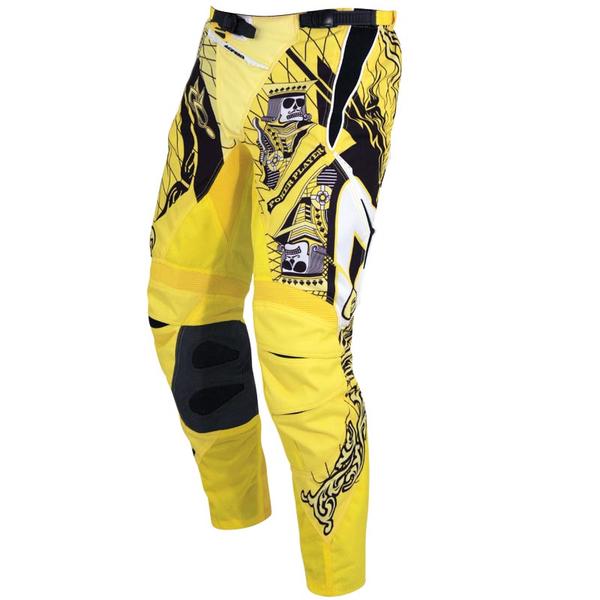 Image of Acerbis Crazy Top Poker Pantaloni Motocross, nero-giallo, dimensione 28