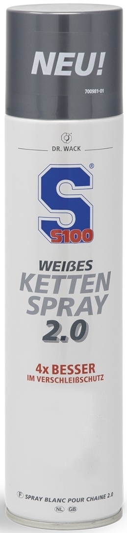S100 Weisses Kettenspray 2.0 400 ml, weiss