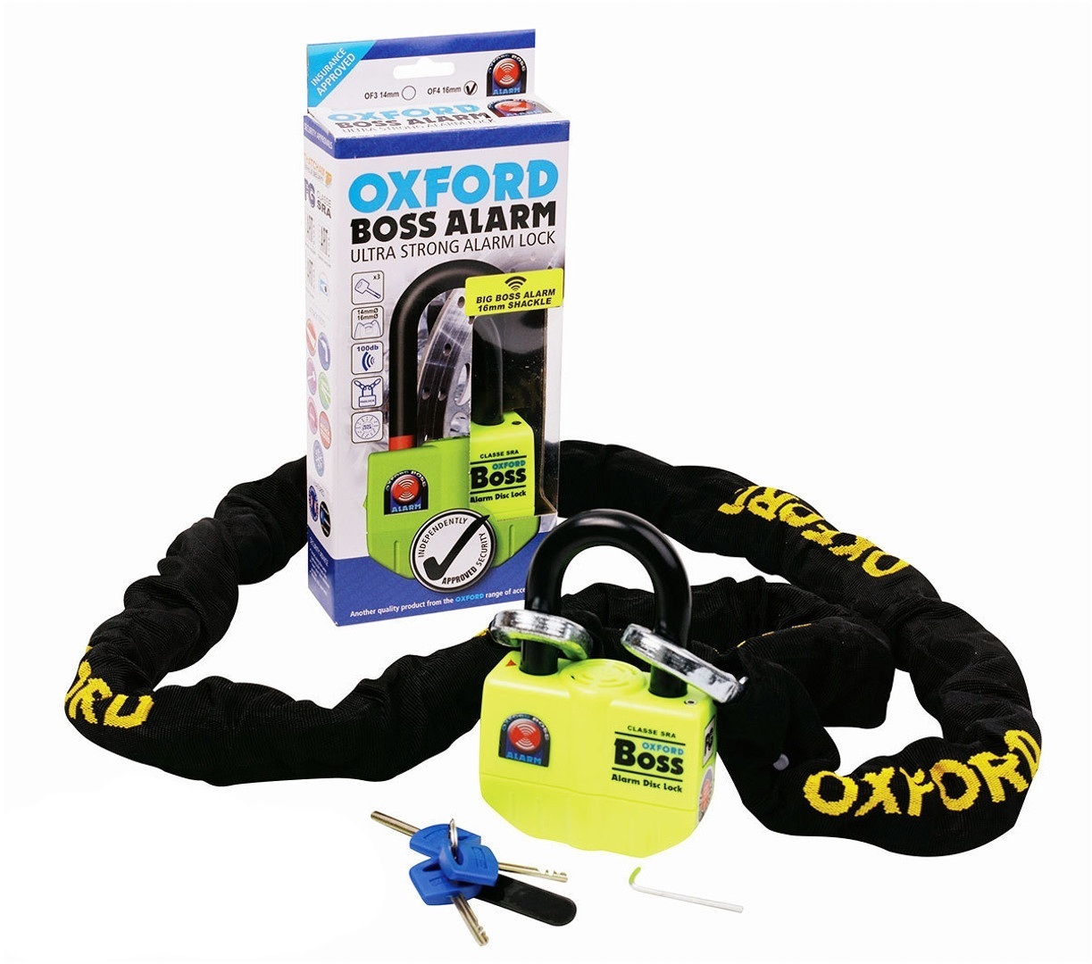 Oxford Boss Chain Lock, black, Size 200 cm, black, Size 200 cm