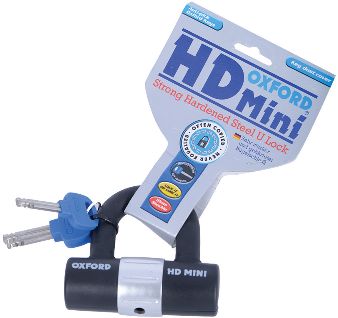 Oxford HD Mini Shackle Disc Lock - Sold Secure Silver  
