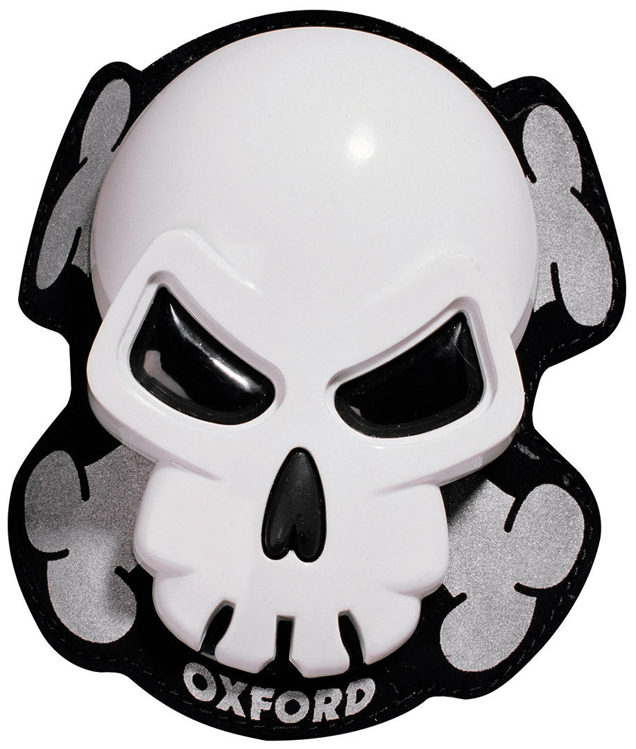 Oxford Skull Knee Sliders, white, white, Size One Size