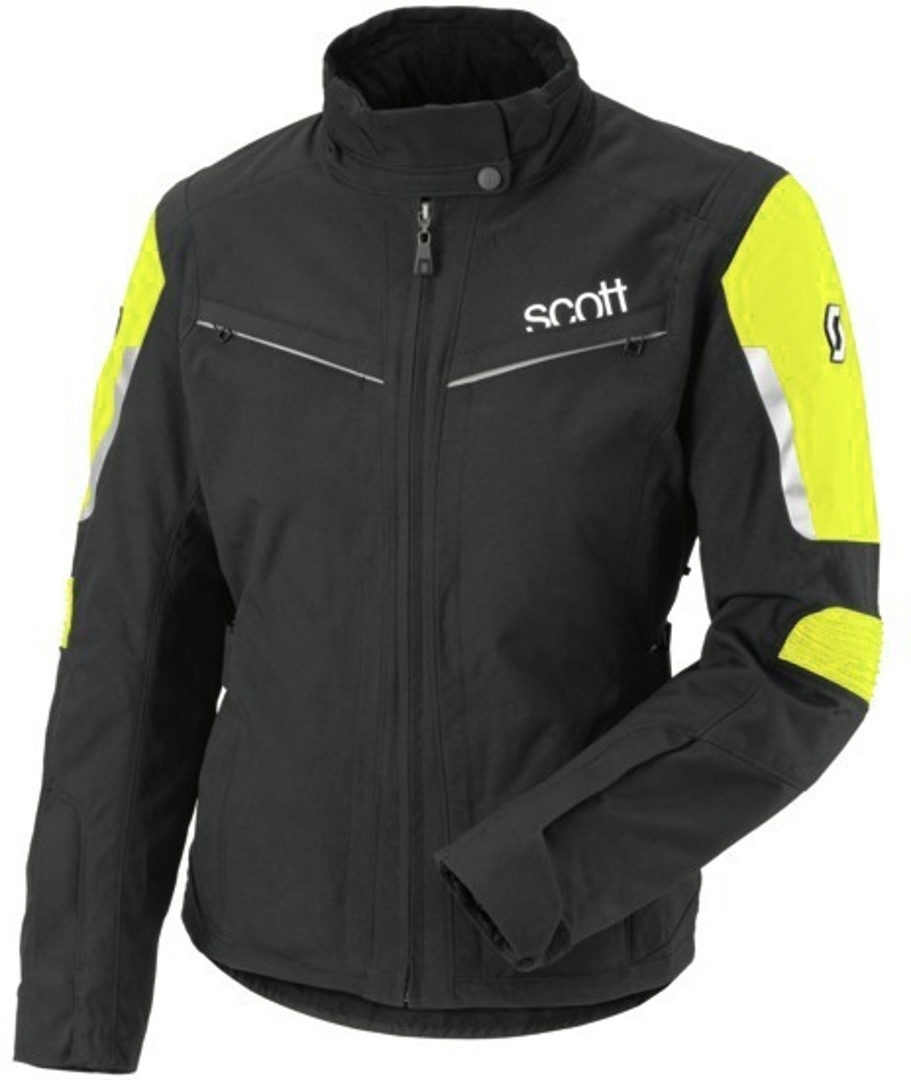 Scott WS Turn TP Ladies Motorcycle Textile Jacket, black-yellow, Size 36 for Women, black-yellow, Size 36 for Women