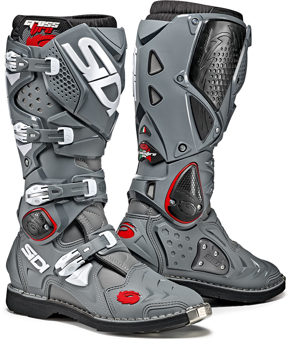 Sidi Crossfire 2 Motocross Boots, grey-red, Size 50, grey-red, Size 50