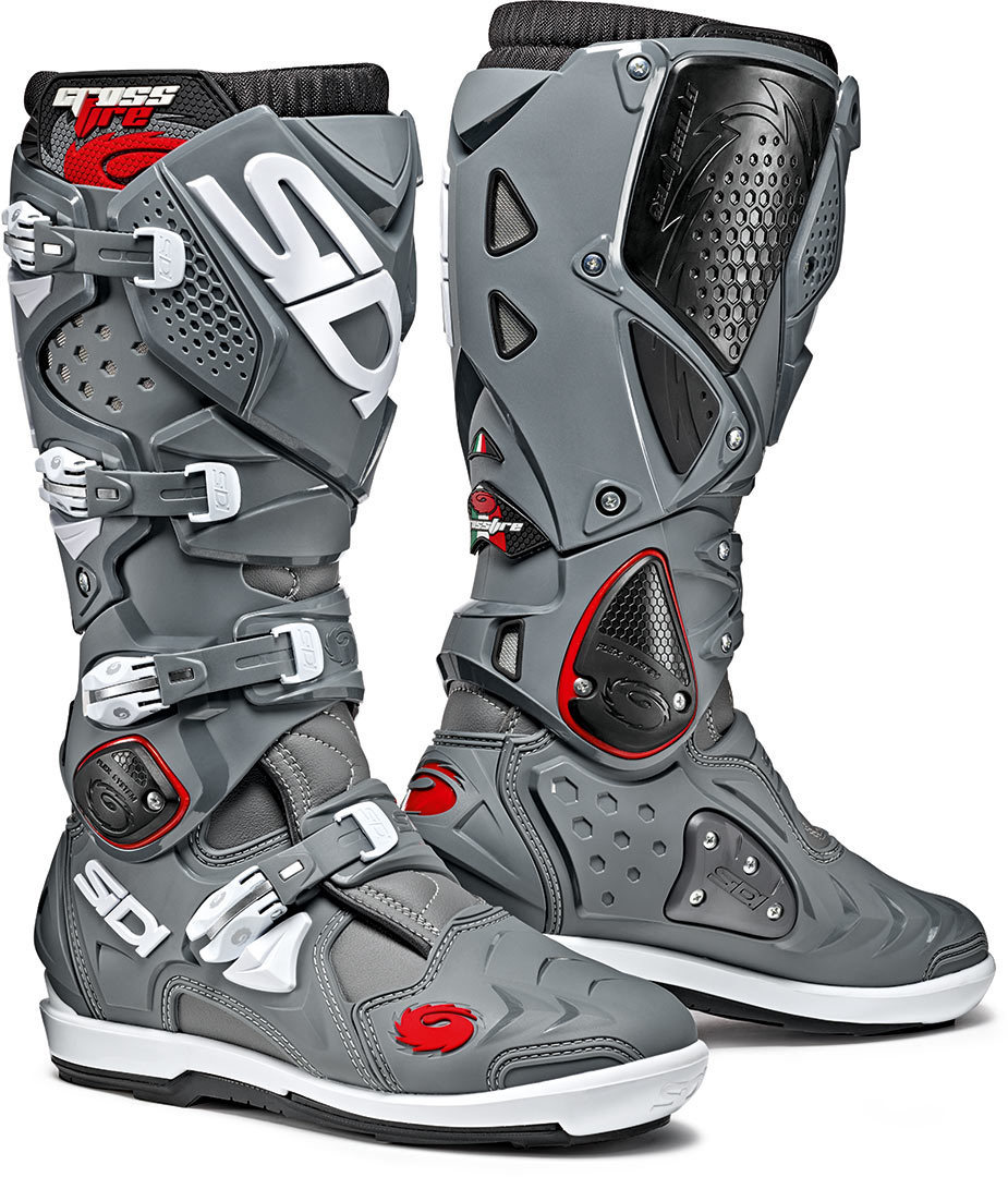 Sidi Crossfire 2 SRS Motocross Boots, black-grey, Size 46, black-grey, Size 46