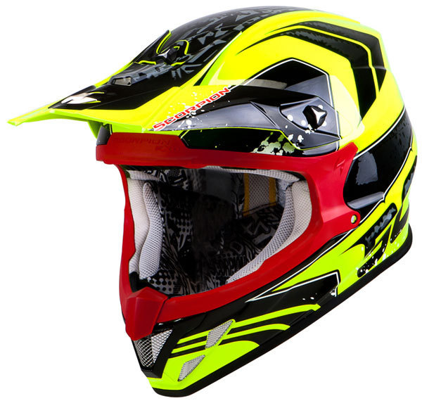 Scorpion VX-20 Air Quartz Cross Helmet, yellow, Size XS, yellow, Size XS