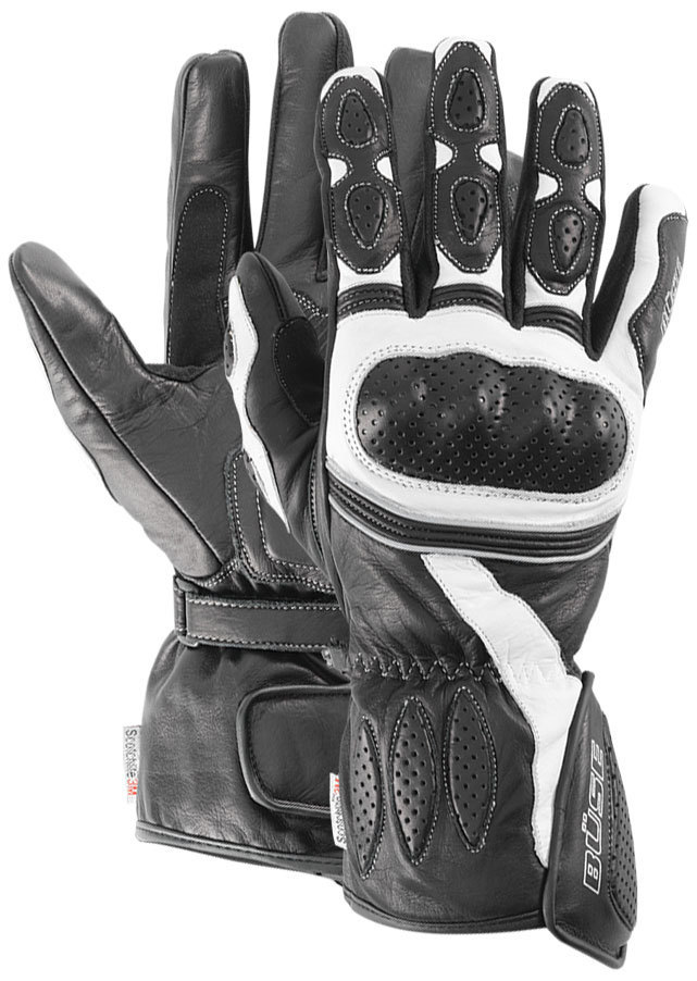 Photos - Other for Motorcycles Buse Büse Pitlane Gloves, black-white, Size 2XL for Men 