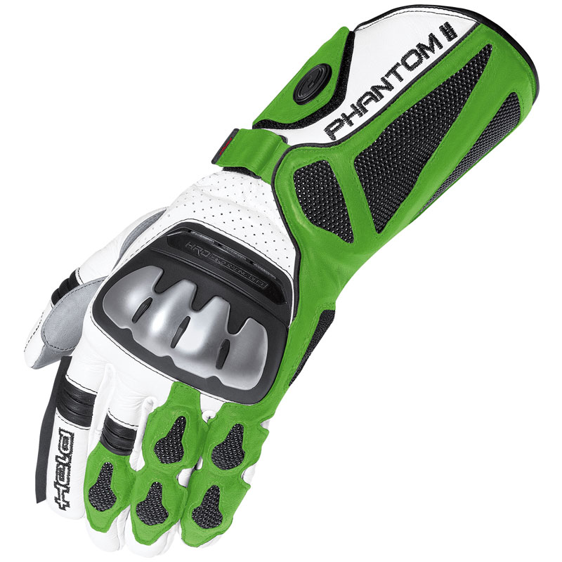 Held Phantom II Motorcycle Gloves, white-green, Size XS, white-green, Size XS