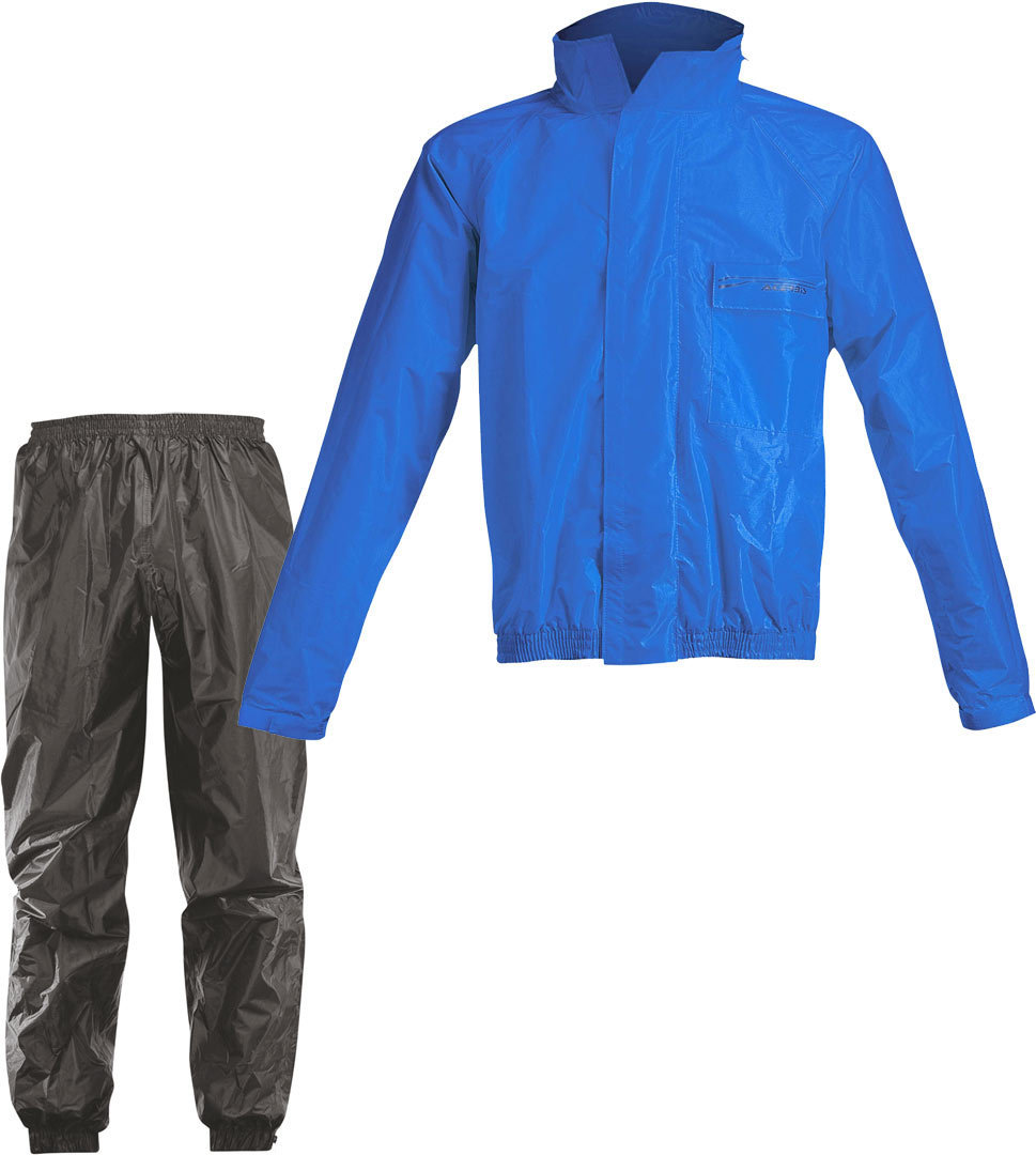 Acerbis Logo 2-Piece Rain Suit, black-blue, Size XS, black-blue, Size XS