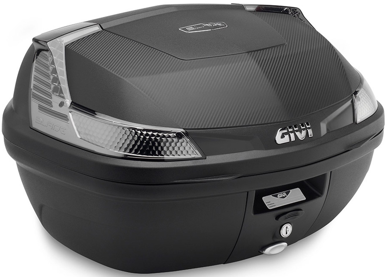 GIVI B47 Blade Tech Monolock Topcase mit Platte, schwarz, Größe 41-50l, schwarz, Größe 41-50l