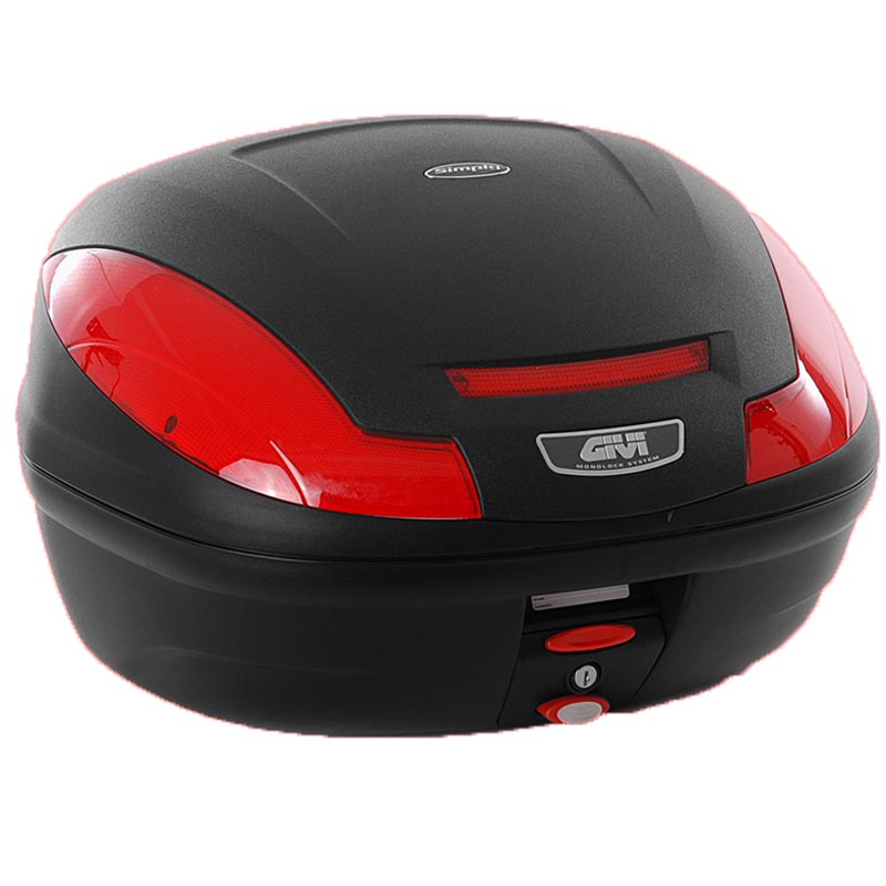 GIVI E470 Simply III Monolock Topcase mit Platte, schwarz, Größe 41-50l, schwarz, Größe 41-50l