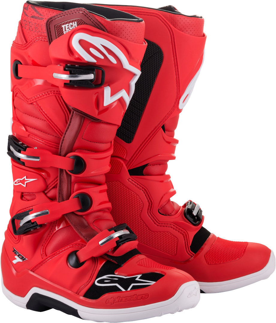 Alpinestars Tech 7 Motorcross Laarzen, rood, afmeting 40 41