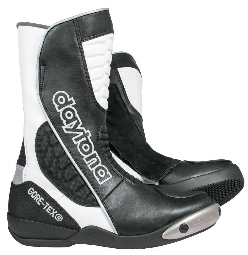 Daytona Strive GTX Gore-Tex waterproof Motorcycle Boots, black-white, Size 37, black-white, Size 37