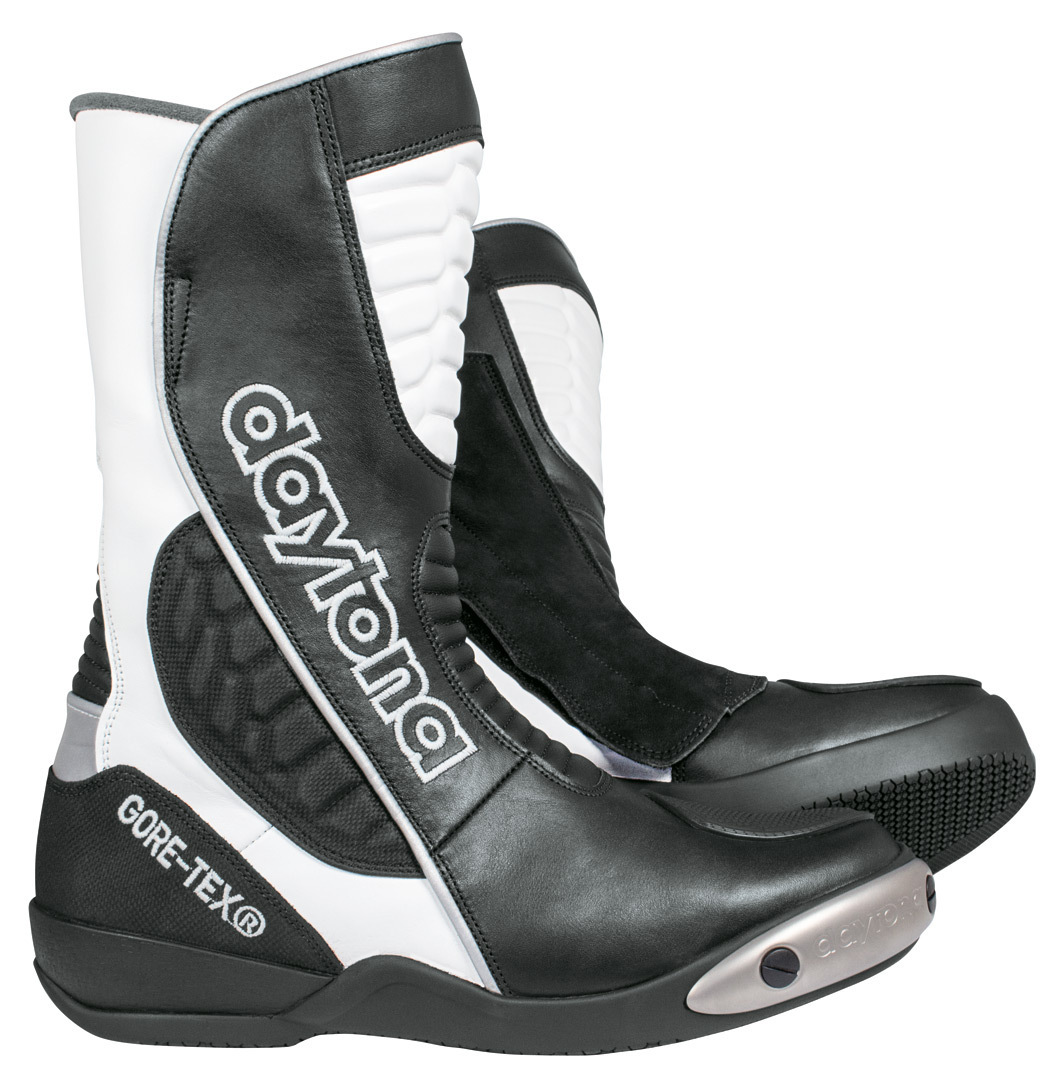 Daytona Strive GTX Gore-Tex waterproof Motorcycle Boots, black-white, Size 36, black-white, Size 36