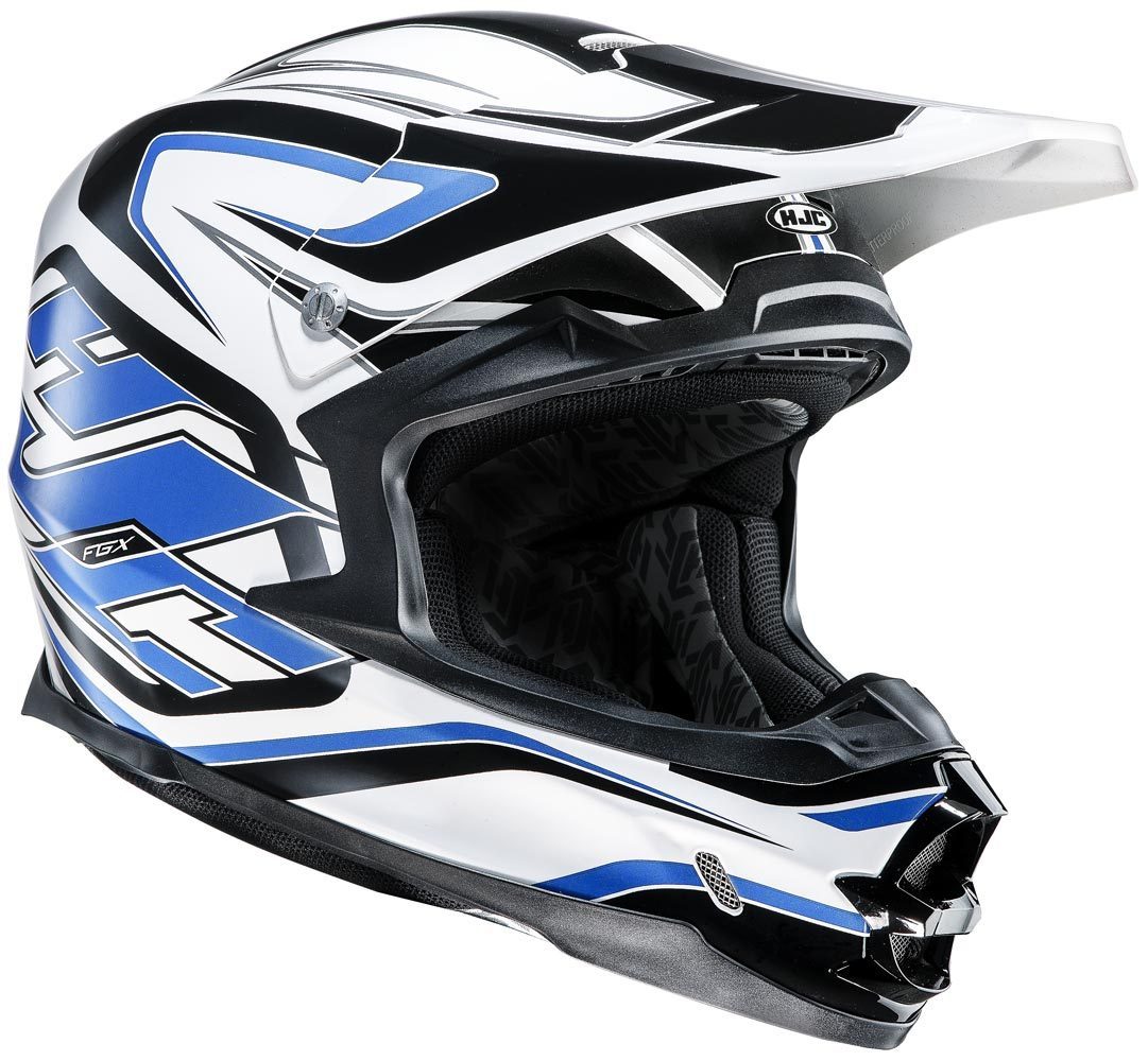 HJC FG-X Hammer Cross Helmet, white-blue, Size XS, white-blue, Size XS