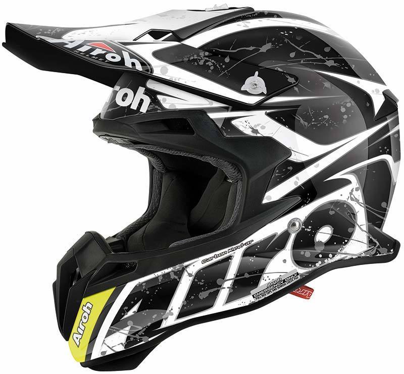 Airoh Terminator 2.1 Splash Motocross Helmet, black-white, Size XS, black-white, Size XS