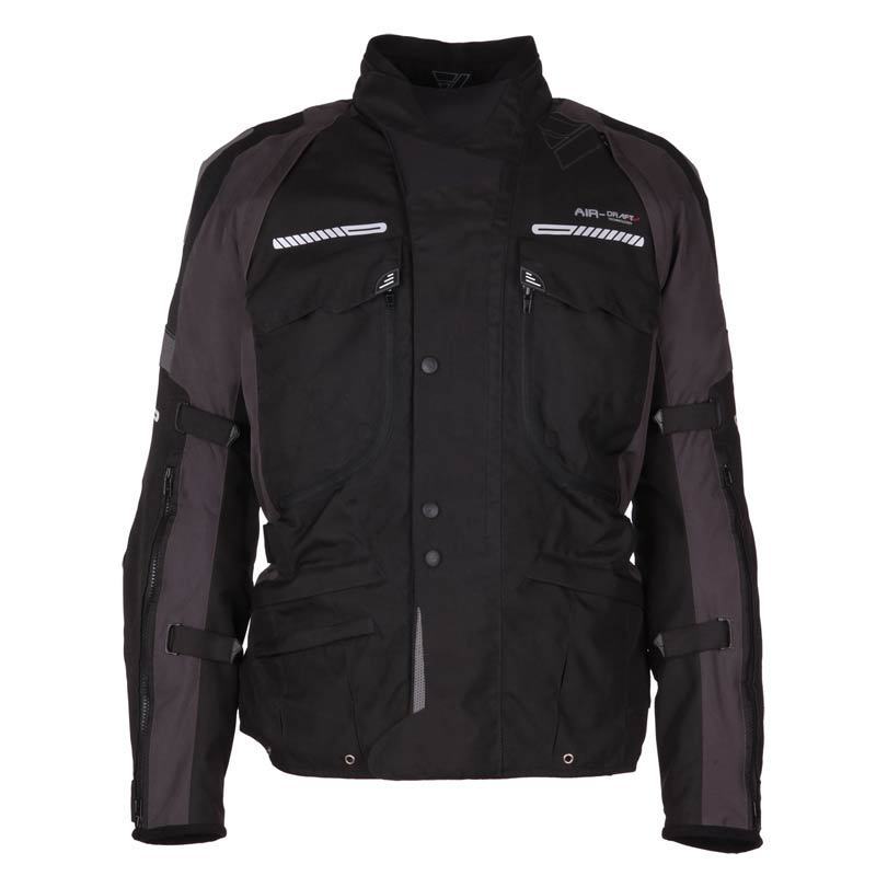Modeka Westport Textile Jacket, black-grey, Size XS, black-grey, Size XS