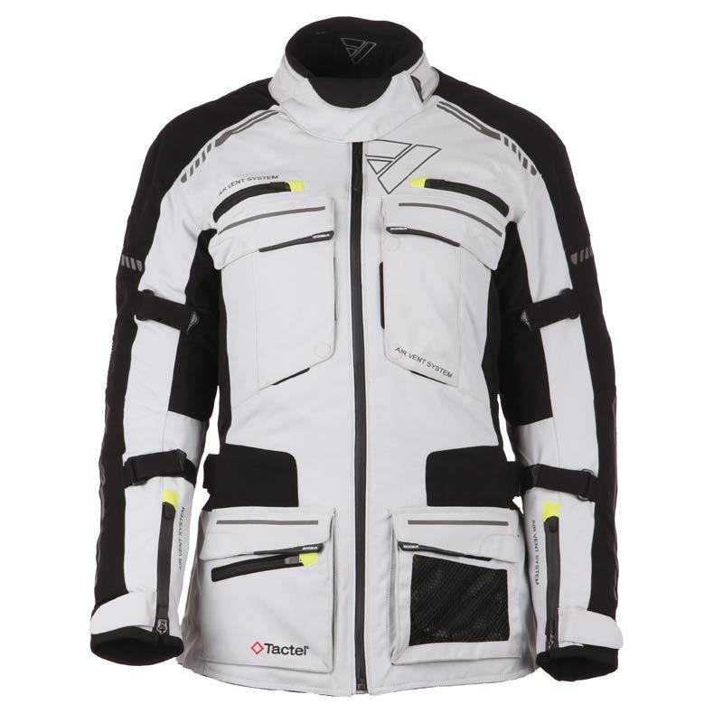 Modeka Tacoma Ladies Textile Jacket, grey, Size 46 for Women, grey, Size 46 for Women