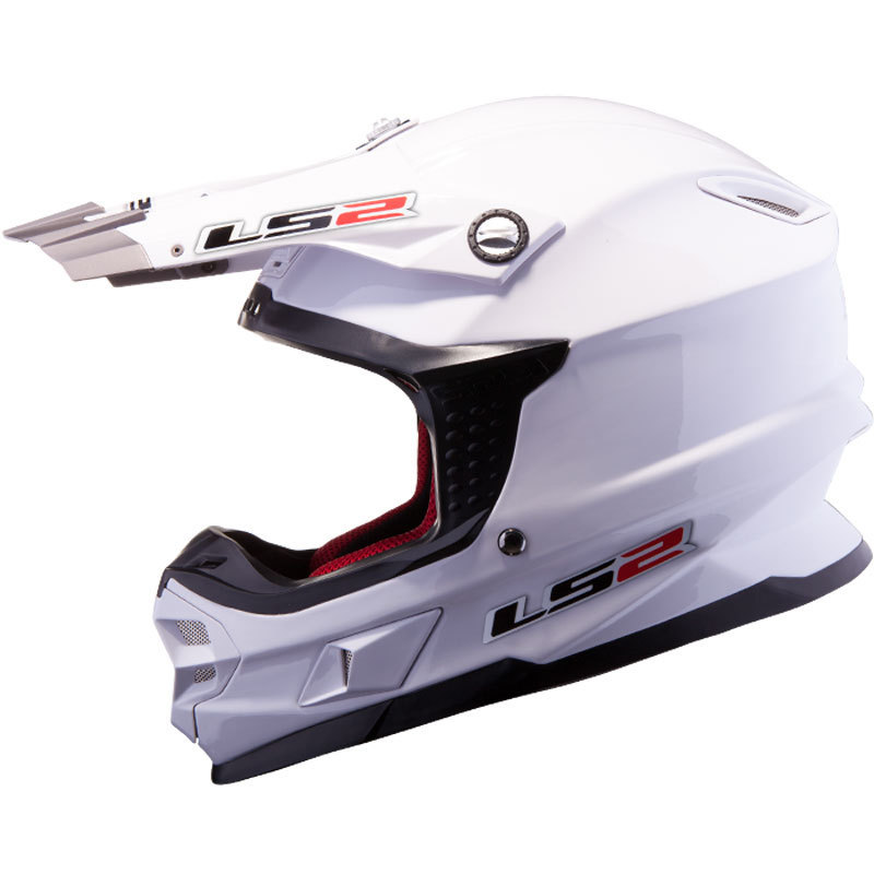 LS2 MX456 Single Mono Motocross Helmet, white, Size XS, white, Size XS