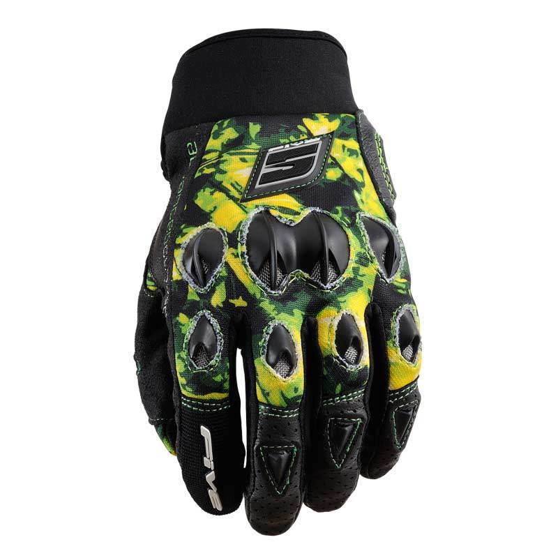 Five Stunt Replica Rappongi Green Gloves, black-green, Size 3XL, black-green, Size 3XL