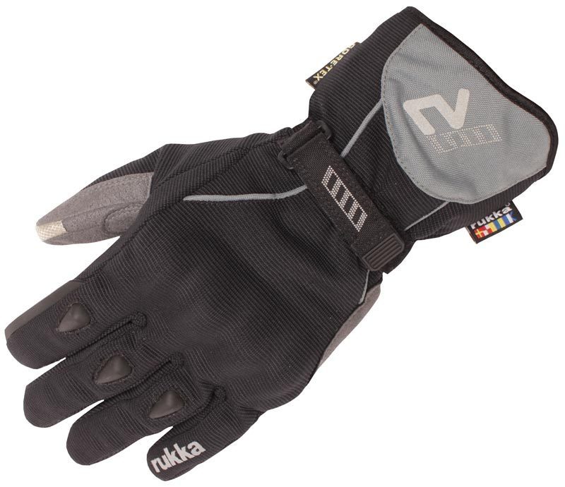 Rukka Virium Gore-Tex Motorradhandschuhe, schwarz-grau, Größe M L, schwarz-grau, Größe M L