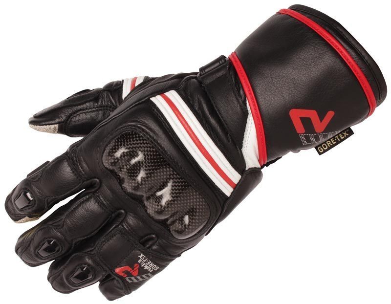 Rukka Imatra Gore-Tex Motorcycle Gloves, black-red, Size S M, black-red, Size S M