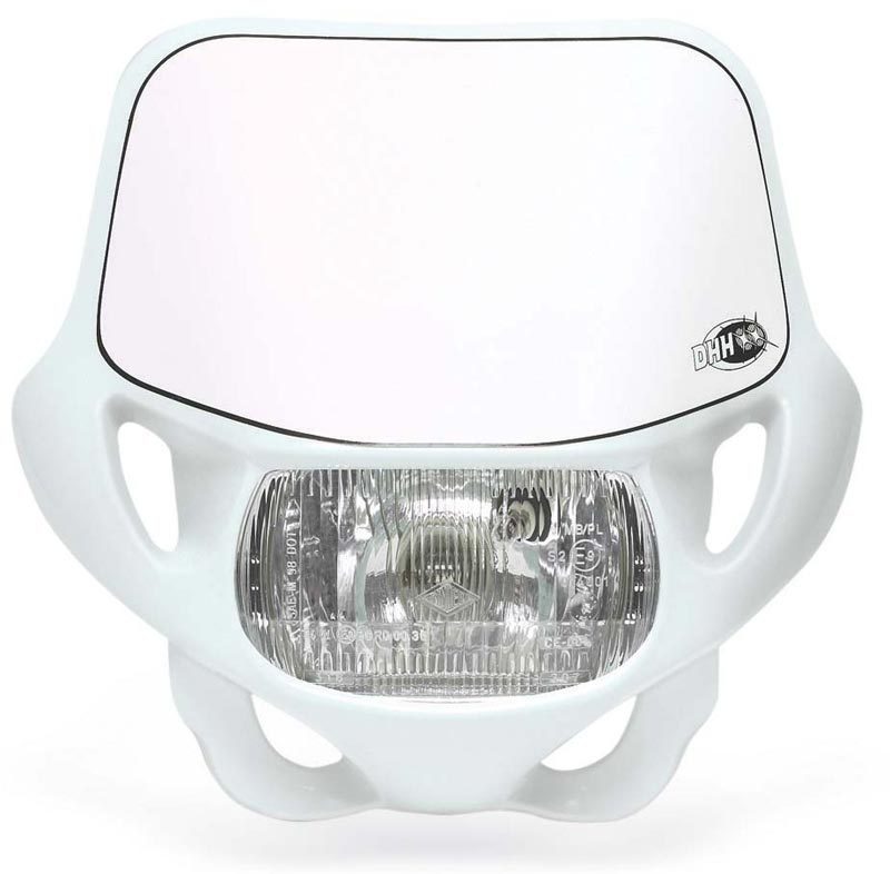 Image of Acerbis DHH Certified Maschera frontale con faro, bianco