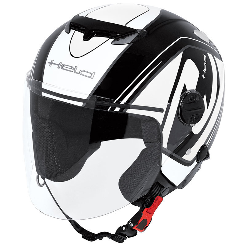 Held Top Spot Jet Helmet, black-white, Size XS, black-white, Size XS