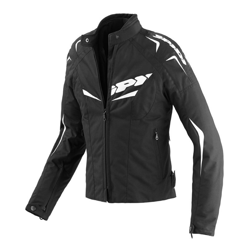 Spidi NW 200 Tex Ladies Motorcycle Textile Jacket, black-white, Size S for Women, black-white, Size S for Women